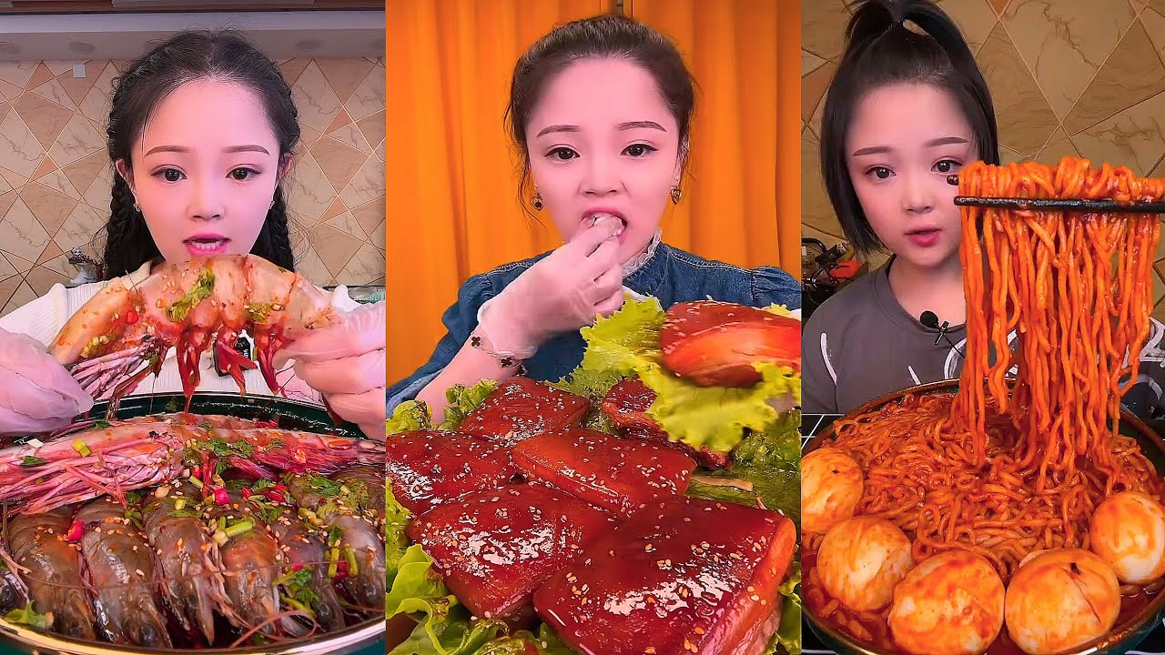 Real Mukbang :) spicy Pork Bellly Soothing Sounds While Enjoying Delicious 먹방 모음이 팅쇼 리얼 사운드 #1605
