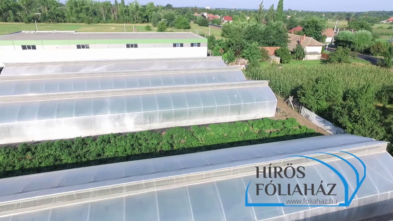 Hírös Fóliaház Kft. által készített Alagút rendszerű fóliaházak.