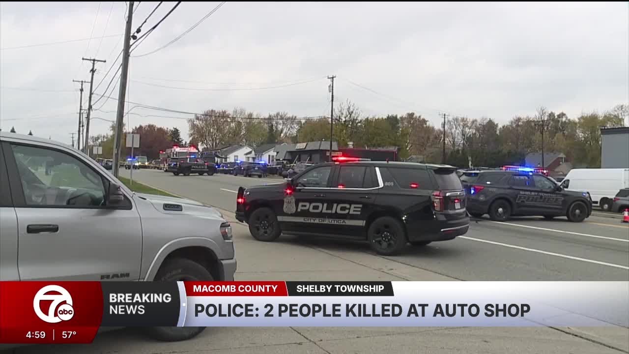 2 dead after shooting at auto sales shop in Shelby Township, police say
