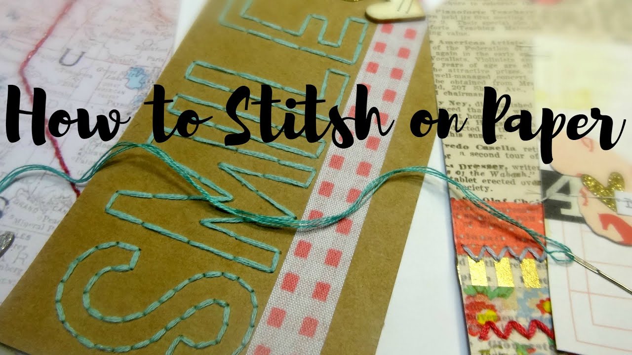 Scrapbooking Como Bordar en Papel  Tutorial + Diy Tags!!!!