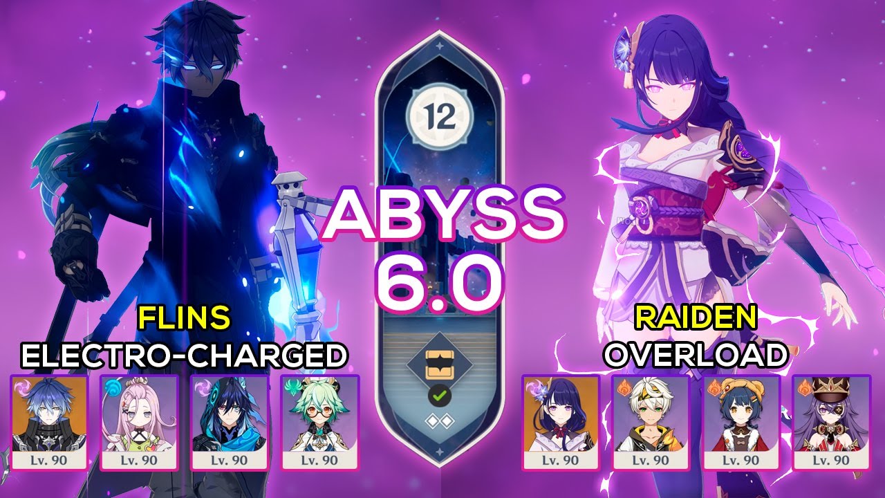 C0 Flins Electro-charged & C0 Raiden Overload | Spiral Abyss 6.0 | Genshin Impact