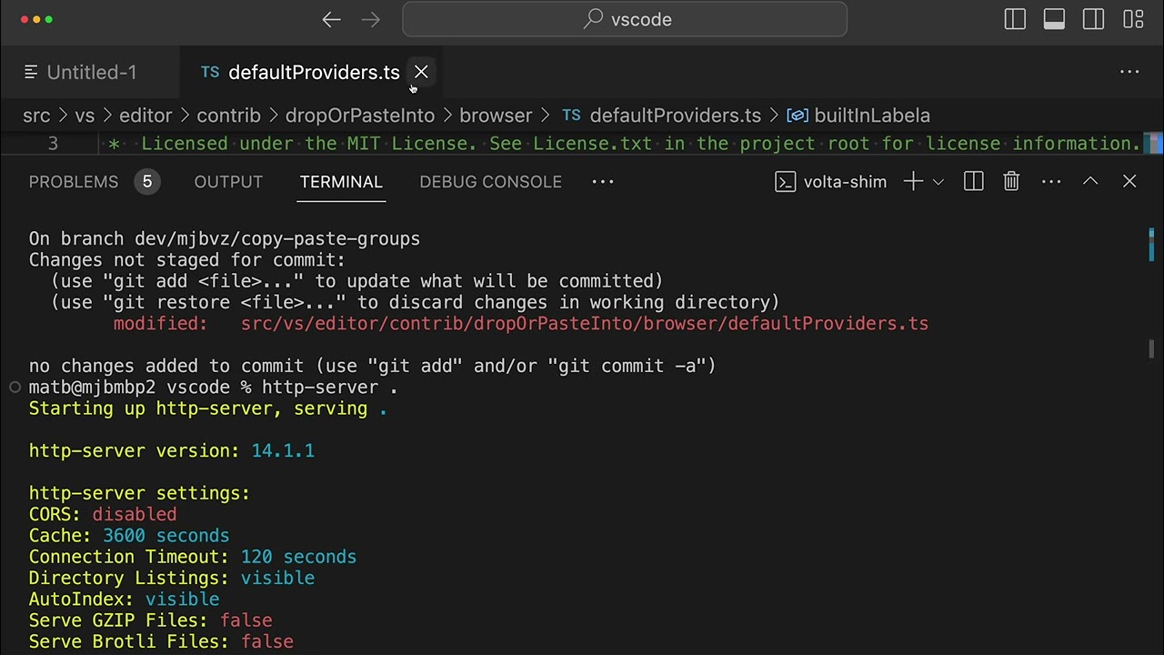 VS Code tips — Opening links in the terminal using the keyboard