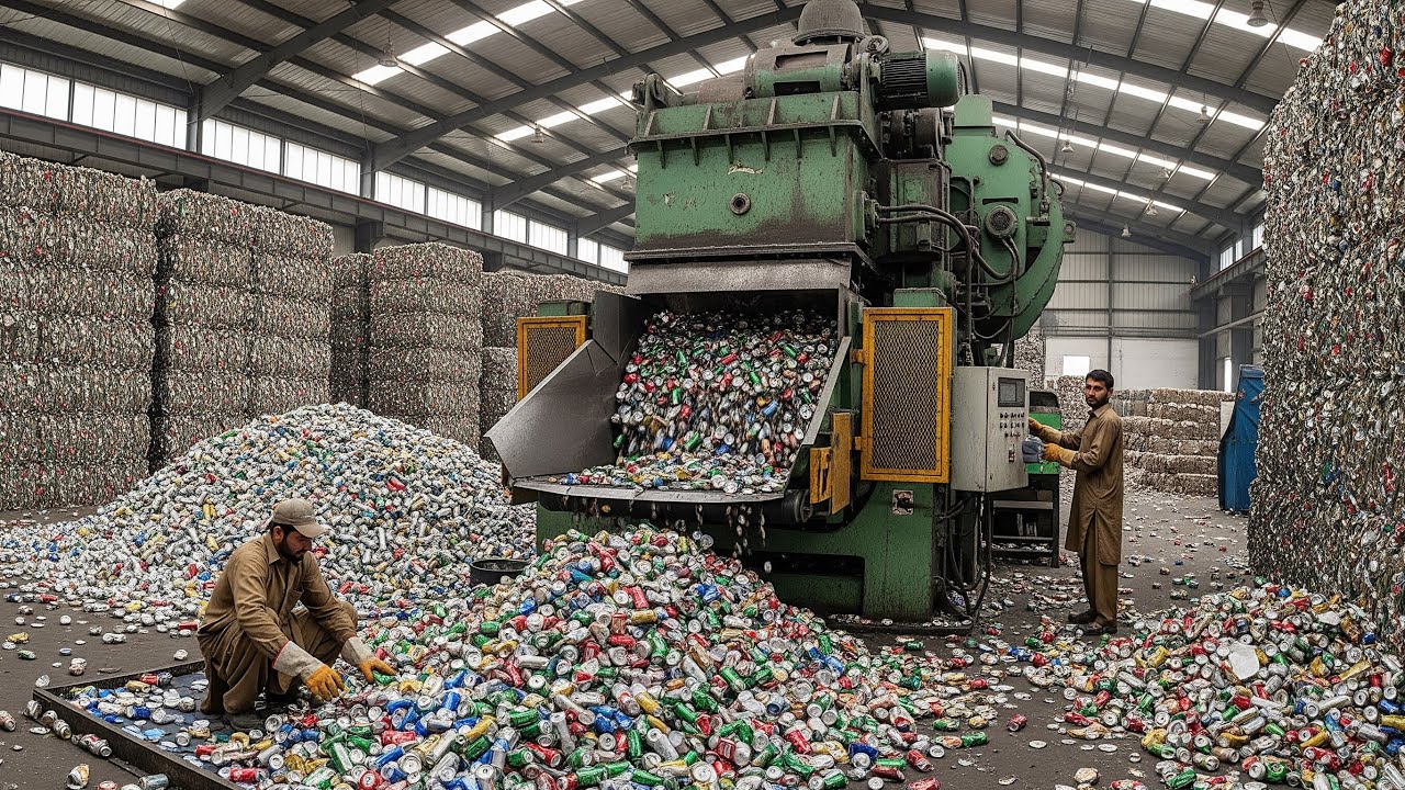 Recycling Process of Millions of Waste Aluminium Cans into Electrical Silver Wires