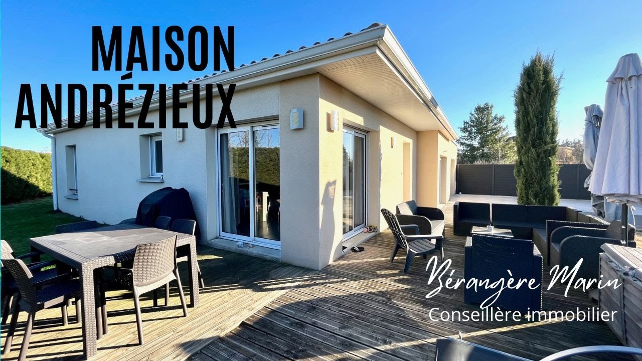 Maison de plain-pieds à Vendre sur la commune d’ Andrézieux-Bouthéon.