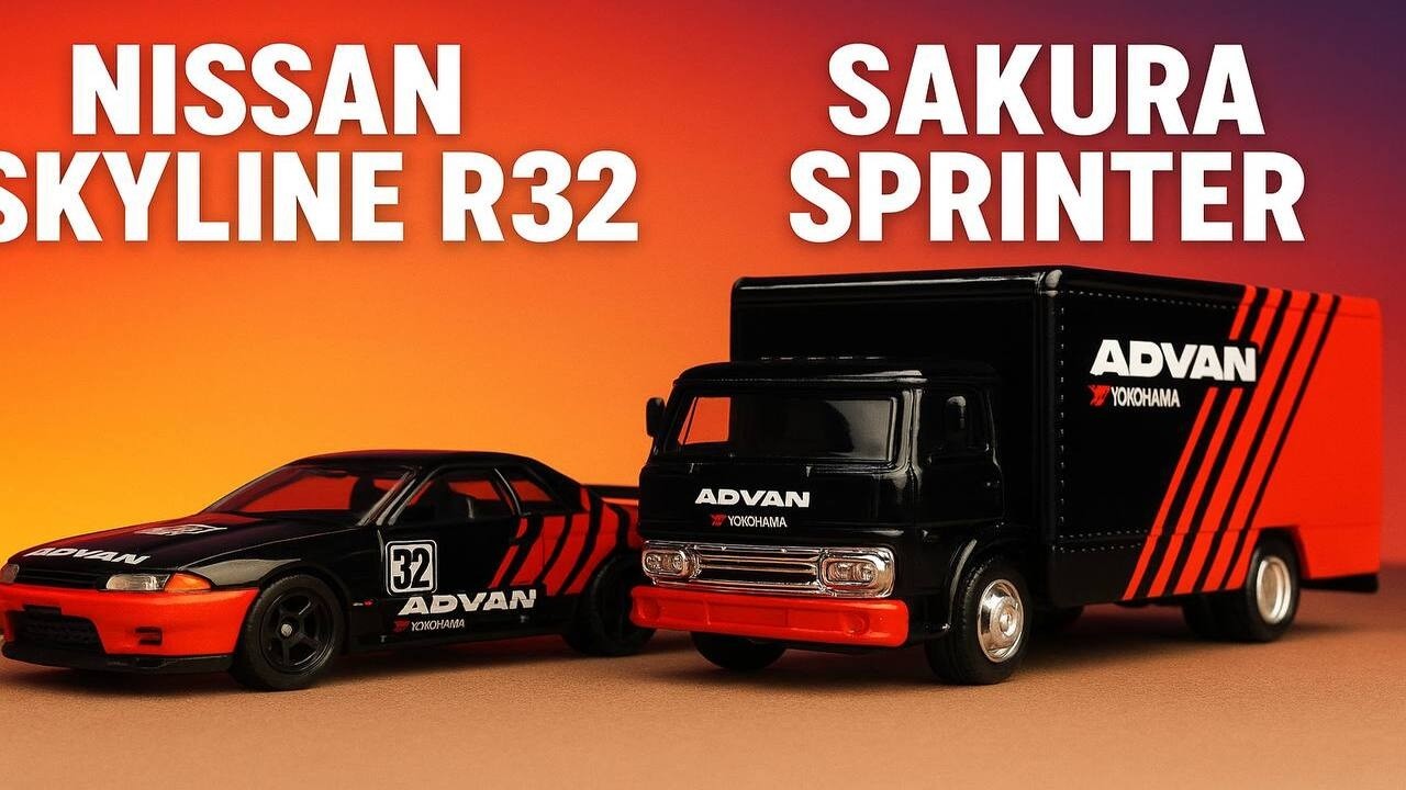розпаковка Team transport Advan Nissan Skyline r32