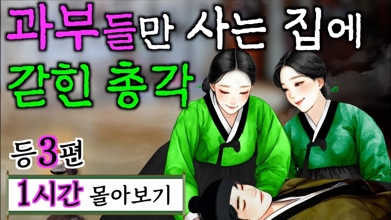여우야담 몰아보기 '과부들만 사는 집에 갇힌 총각... ' 등 3편 1시간. 야담, 민담, 전설, 설화, 옛날이야기