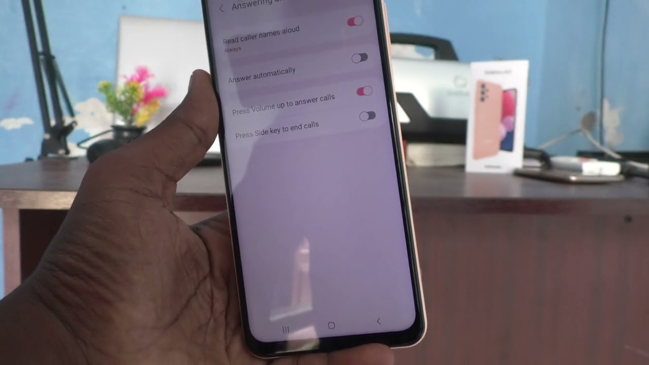 How to set volume up button to answer calls in Samsung Galaxy A13