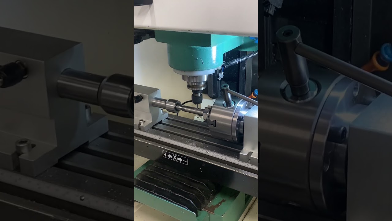 Denford Triac 4th axis slot machining