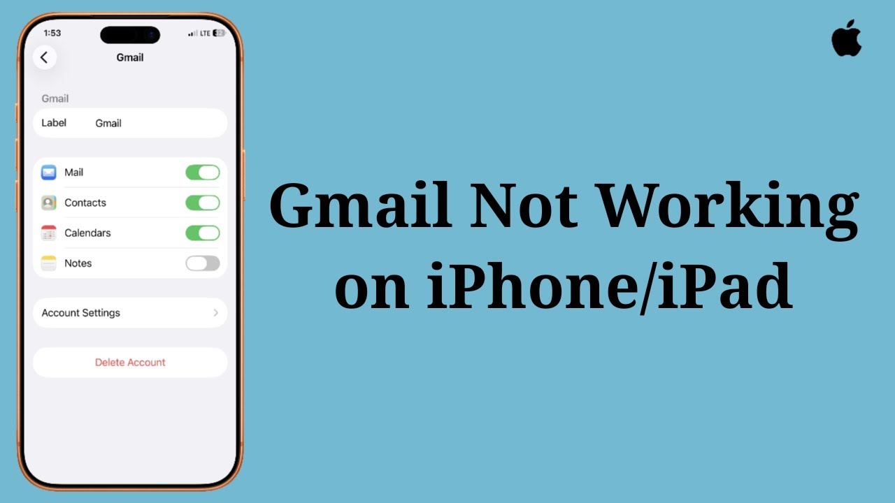 Gmail не работает на iPhone/iPad в iOS 26.1/26.2? Вот решение.