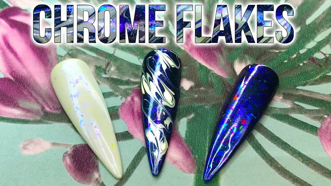Glitter Flakes Chrome Pigment - Light, Dark and Marbled