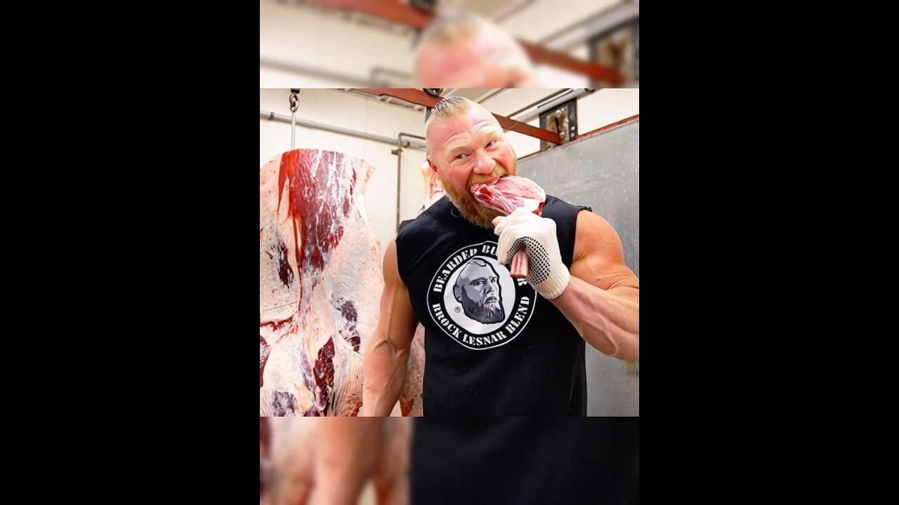 Brock Lesnar Eats Like a Predator 😂 #wwe #brocklesnar #wwe #shorts #ai