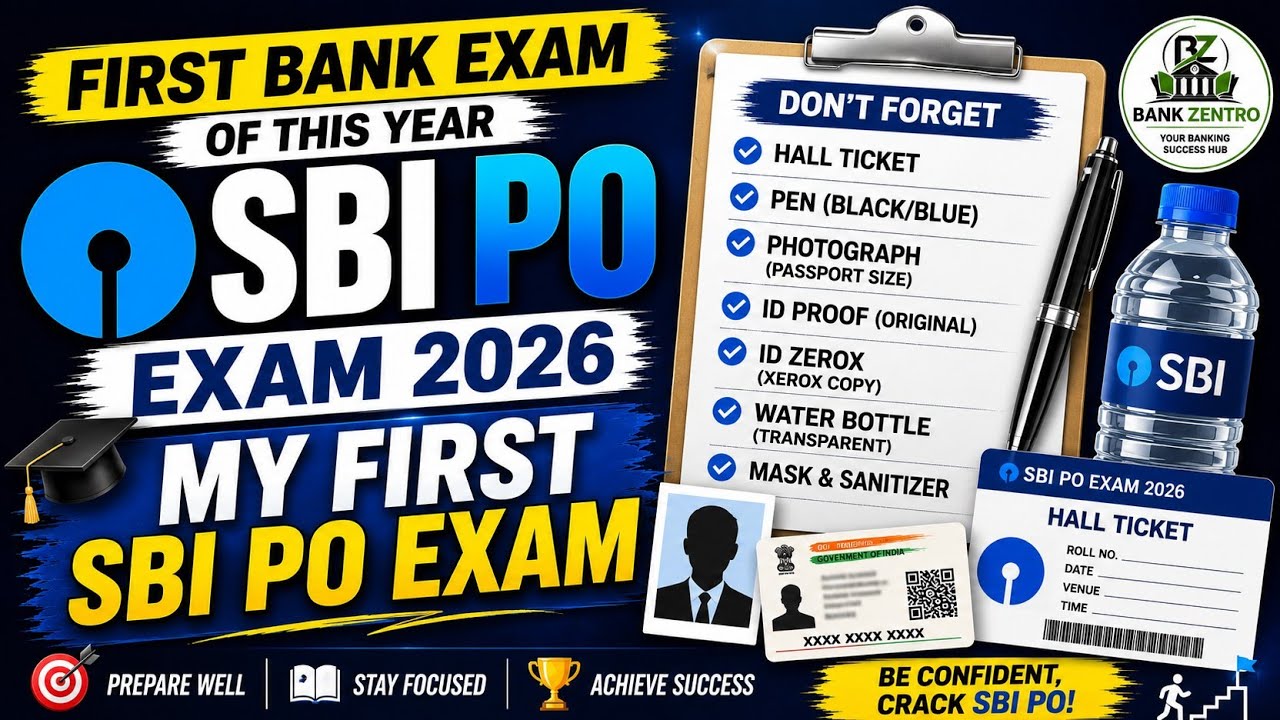 My First SBI PO Exam 2026 | Hall Ticket, ID Proof & More