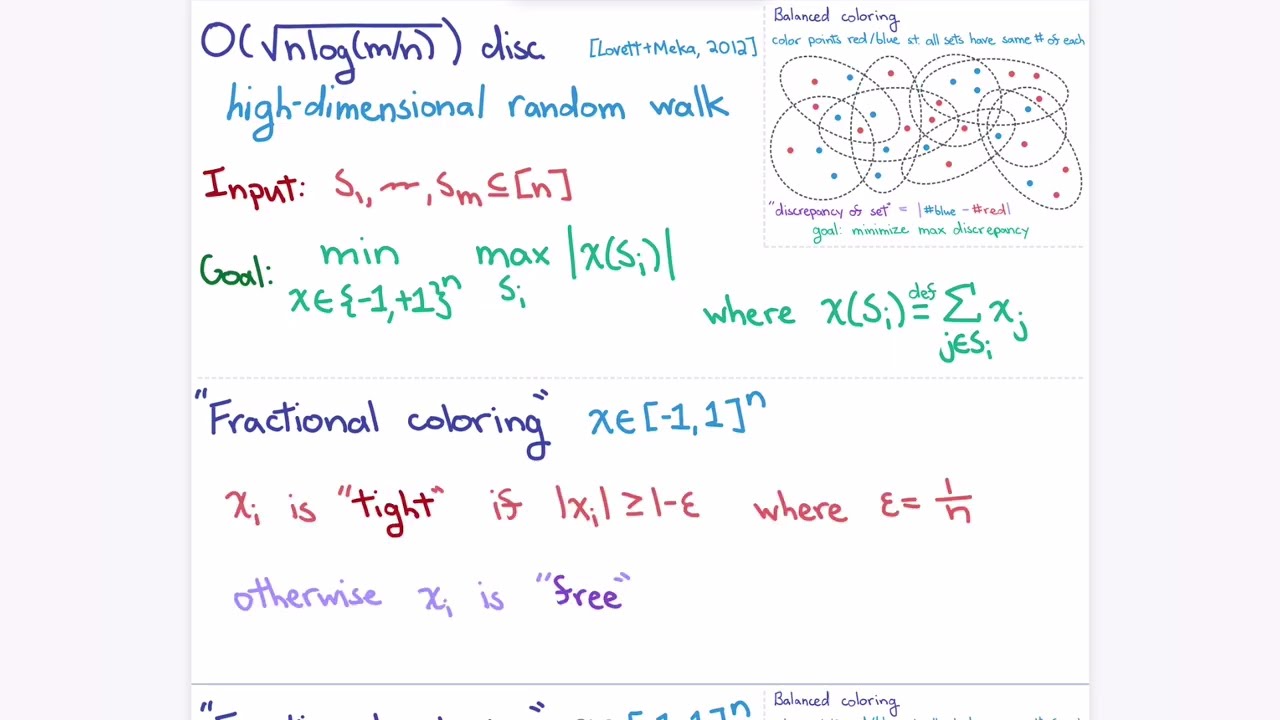 Discrepancy via Gaussian random walks