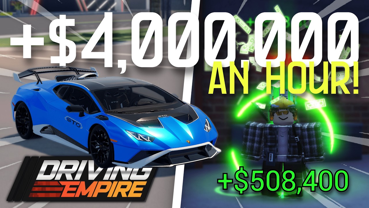 Как зарабатывать более 4 000 000 долларов в час в Driving Empire!!