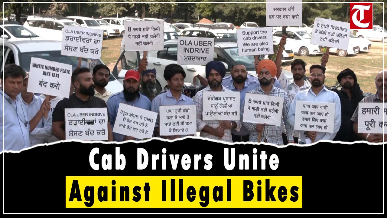 Chandigarh Erupts: Cab Drivers Protest Illegal Bike Taxis, Demand Govt Crackdown