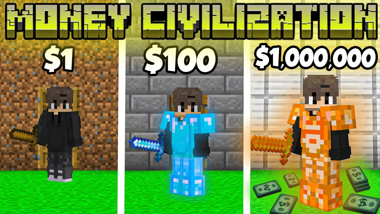 Minecraft, but I Join MONEY Civilization - FULL MOVIE