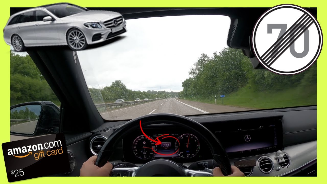 Mercedes E300DE Rainy Speed Run 🌧️ German Autobahn POV | Amazon Gift Card by AutobahnPOV