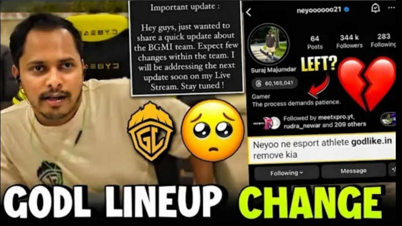 Godlike Lineup Change @GodLikeEsportss