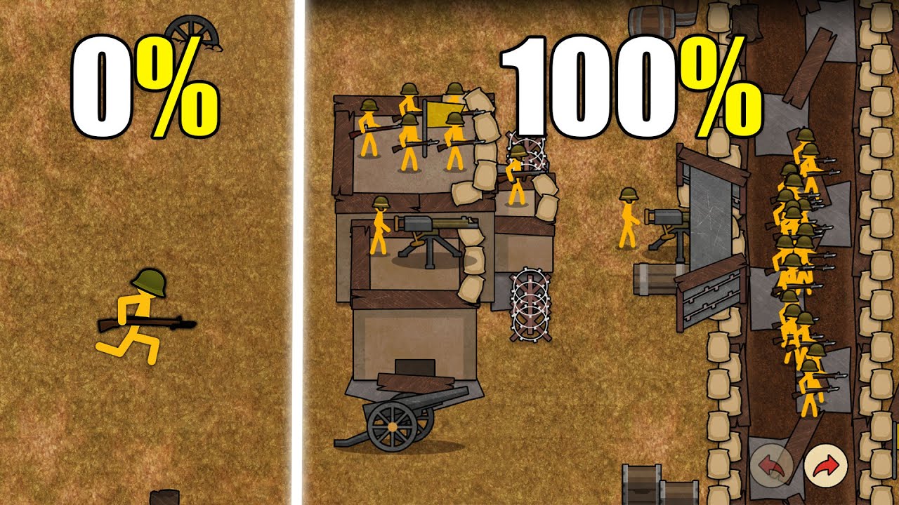 Jugu&eacute; el 100% de Stickman Trenches
