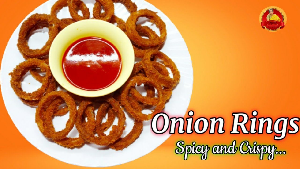 Spicy & Crispy Onion Rings Recipe || എരിവുള്ള മൊരിഞ്ഞ ഉള്ളി വളയം || Eggless Crunchy Onion Rings |
