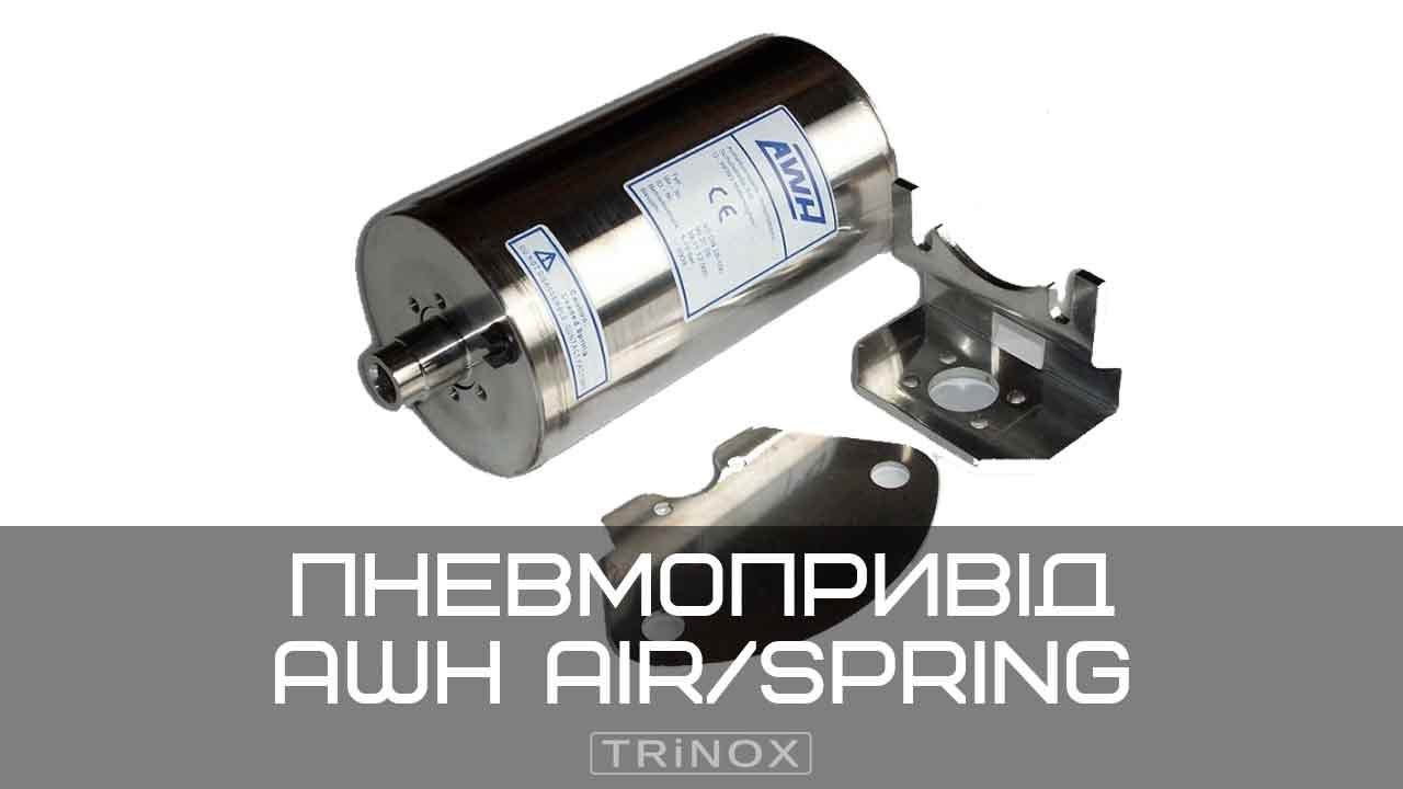 Пневмопривід для нержавіючого затвора дискове повітря пружина AWH Air Spring , Dn 25 100 | TRiNOX