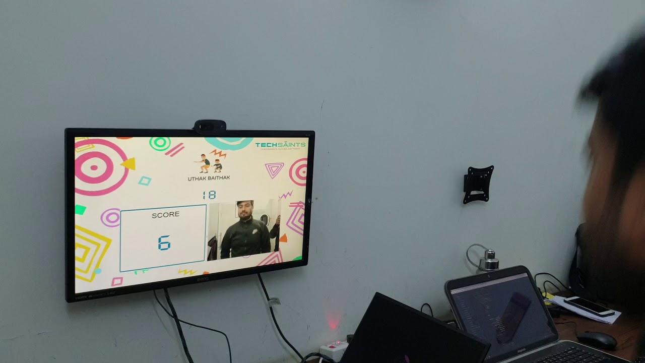 Utthak Baithak (Squats) Interactive Game - A Camera based Audience Engagement System