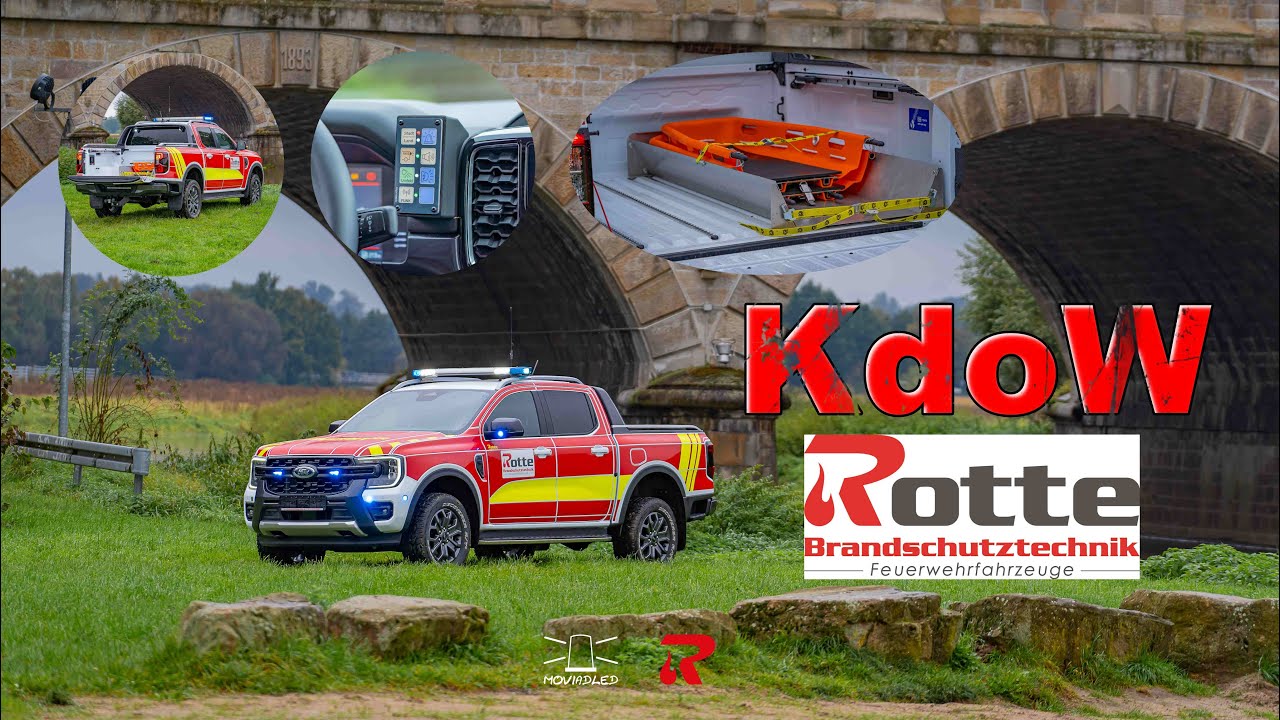 Ford Ranger Wildtrak e-4WD DoKA Feuerwehr KdoW Rotte Brandschutztechnik