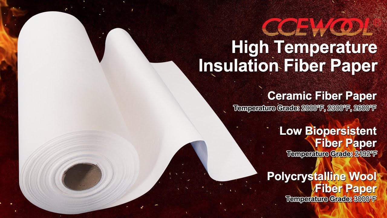 Ceramic Fiber Paper, Low Biopersistent Fiber Paper, Polycrystalline Wool Fiber Paper