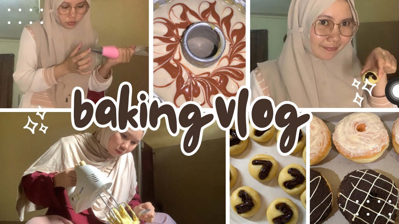 baking vlog 🥟: cooking, cake 🍰, bolu,donut🍩, cookies🍪, pie | ourrerry
