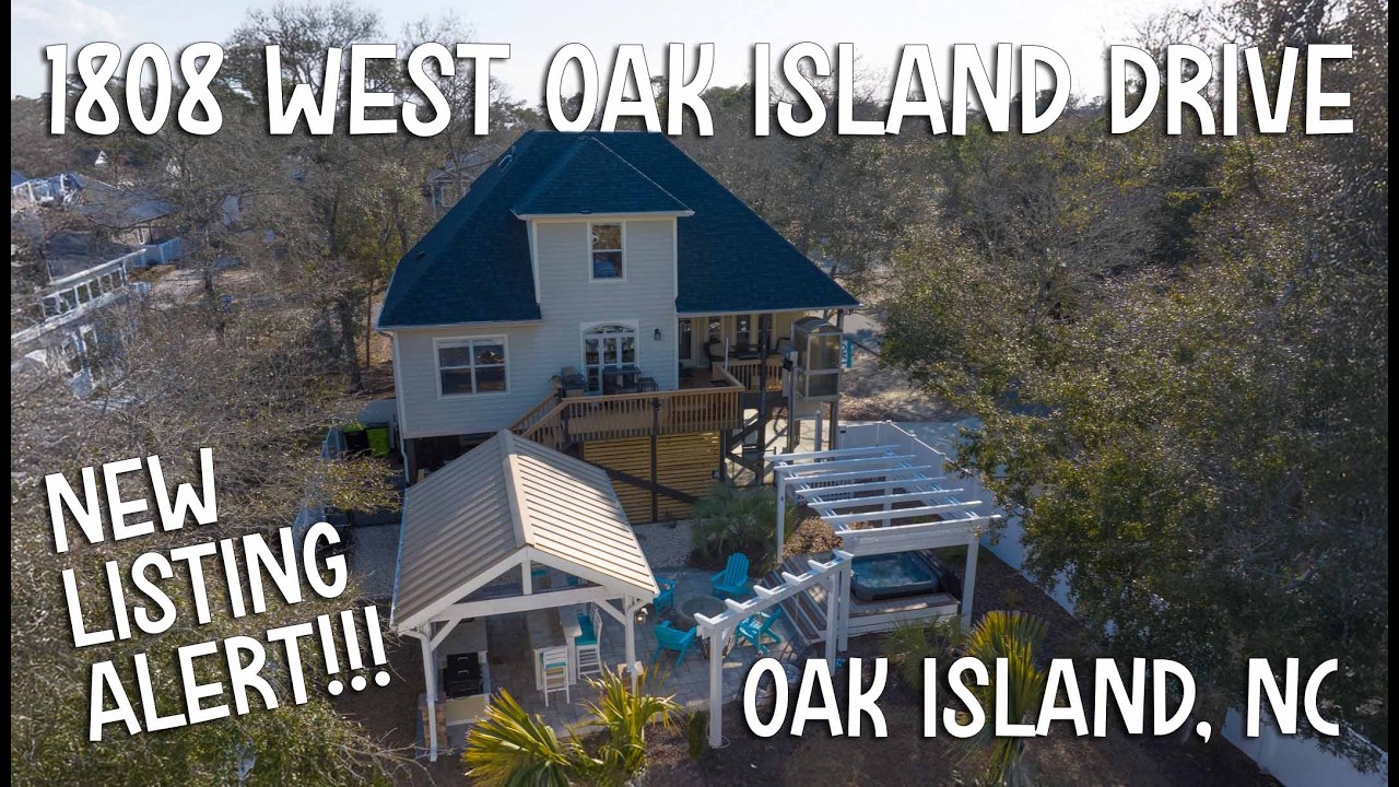 1808 W. Oak Island Drive, Oak Island, NC - Beach House for Sale with outdoor kitchen!