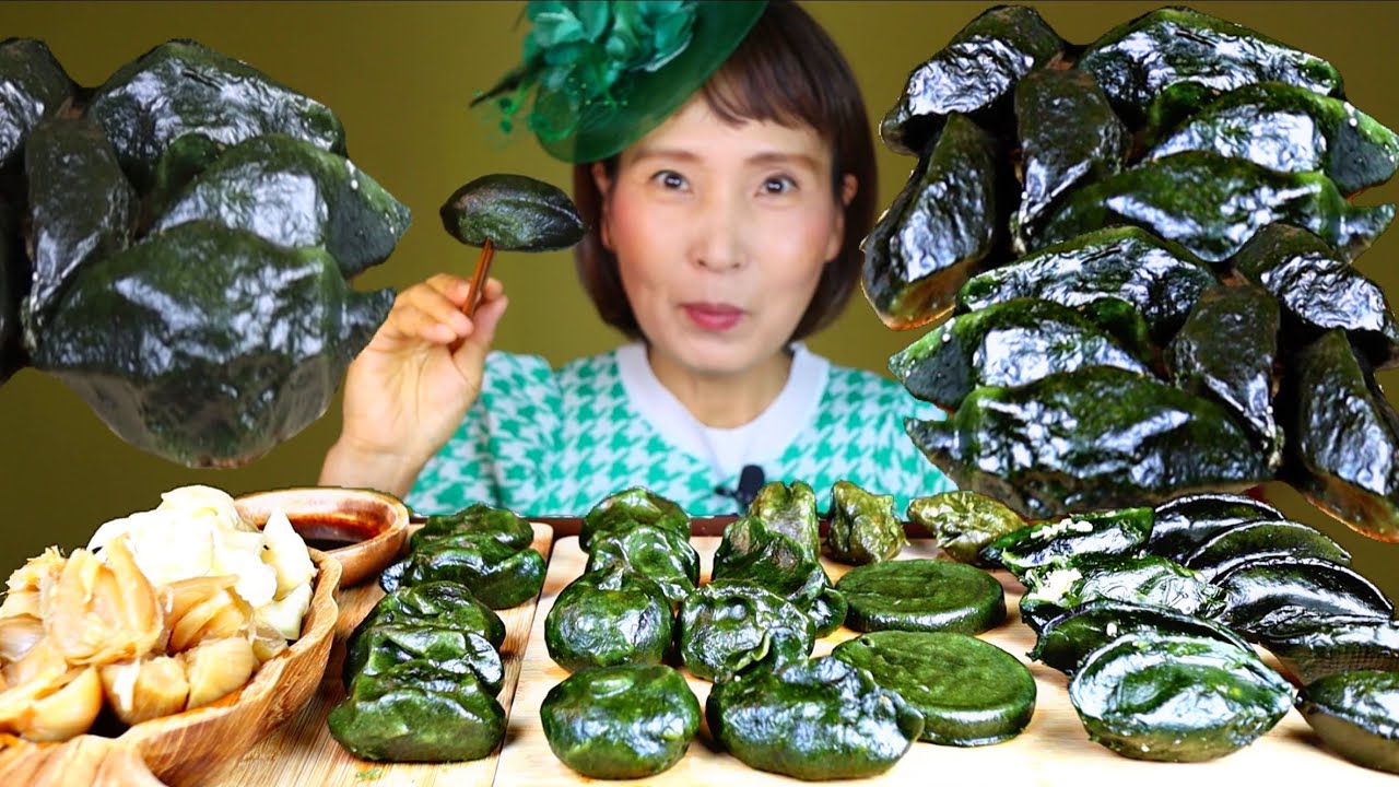 떡시리즈 모시떡 (한산모시떡&영광모시떡) 먹방 年糕吃播 モッパンASMR KOREA VEGETARIAN TRADITIONAL TTEOK MUKBANG