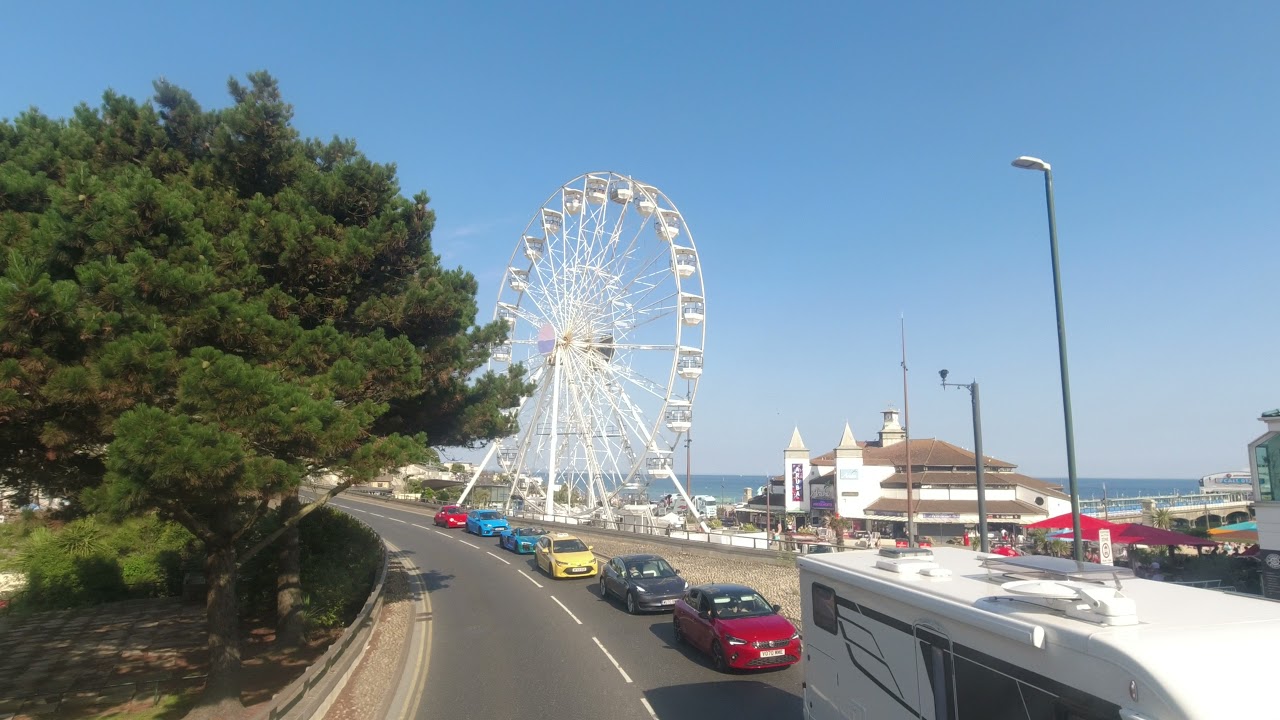ENGLAND, Bournemouth, Bus 12 Alum Chine to Boscombe Pier