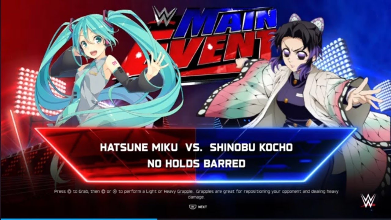 Hatsune Miku vs Shinobu Kocho No Holds Barred Match (WWE 2k25)