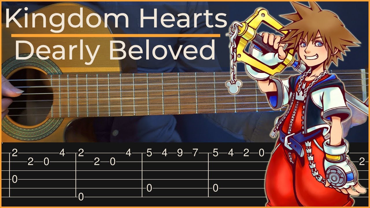 Kingdom Hearts - Dearly Beloved (Simple Guitar Tab)