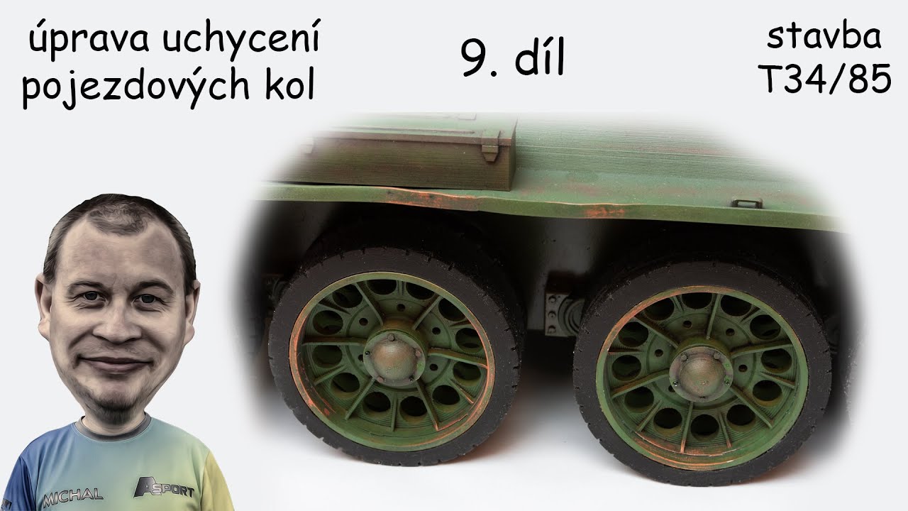 Stavba RC tanku T34/85 9. díl - úprava uchycení pojezdových kol