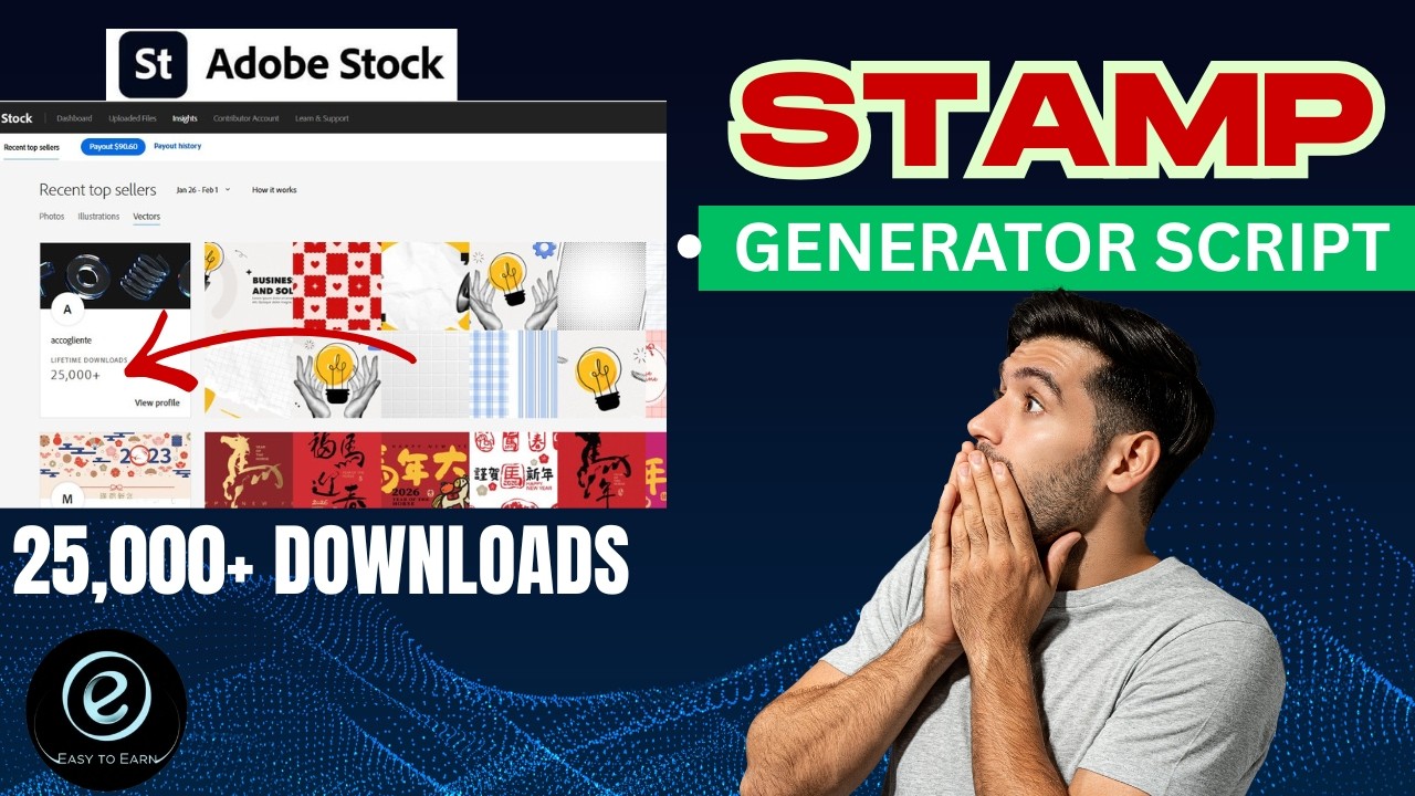 Top Seller ID Designs Revealed | Stamp Generator Script Shutterstock upload & perfect auto metadata