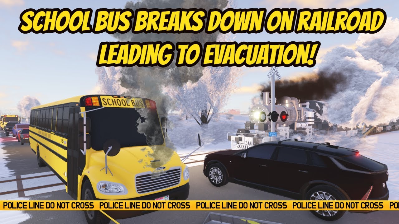 Greenville Wisc, Roblox l TRAIN CRASHES into School Bus EVACUATION Update Roleplay