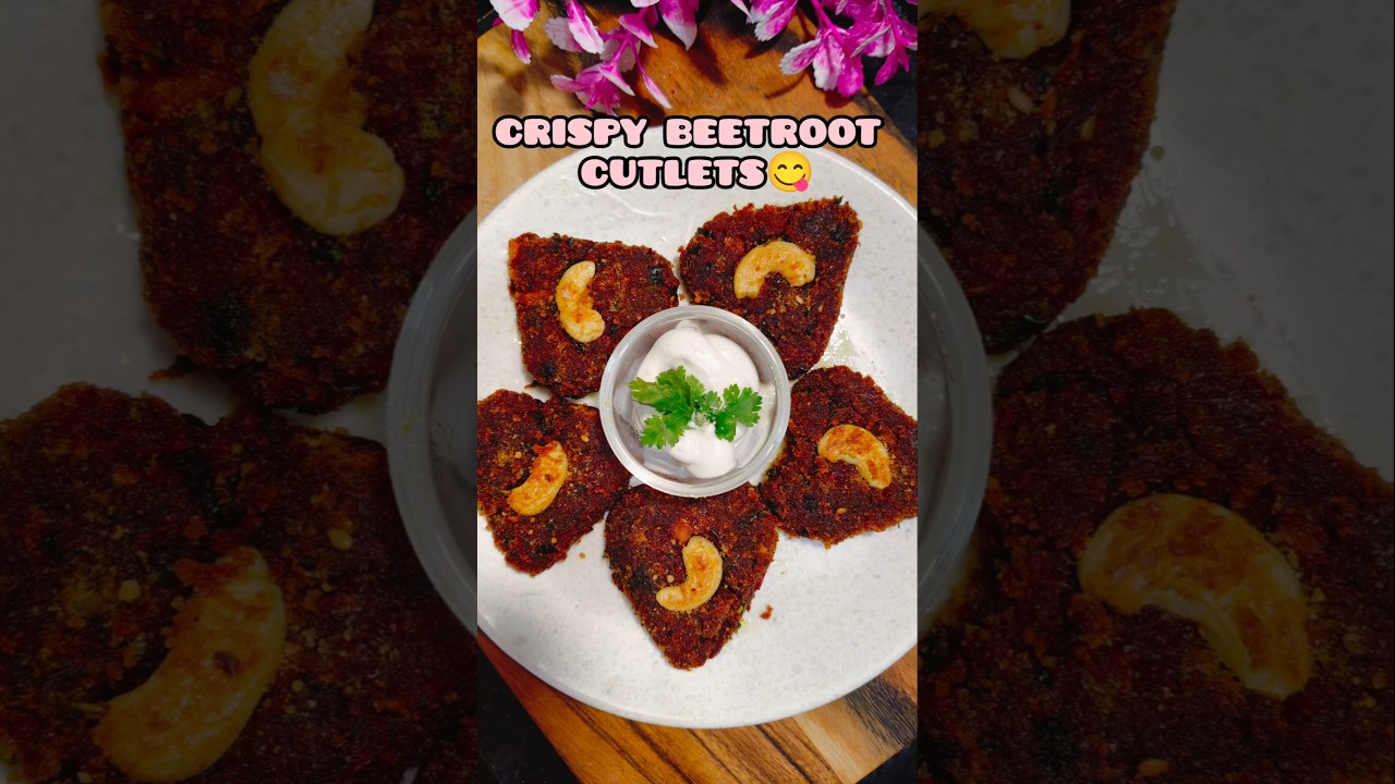 Healthy & Crispy Beetroot Cutlets Recipe😋 