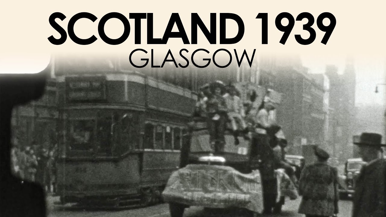 Archive footage of Glasgow in the 1930s | Scotland 8mm home movie film