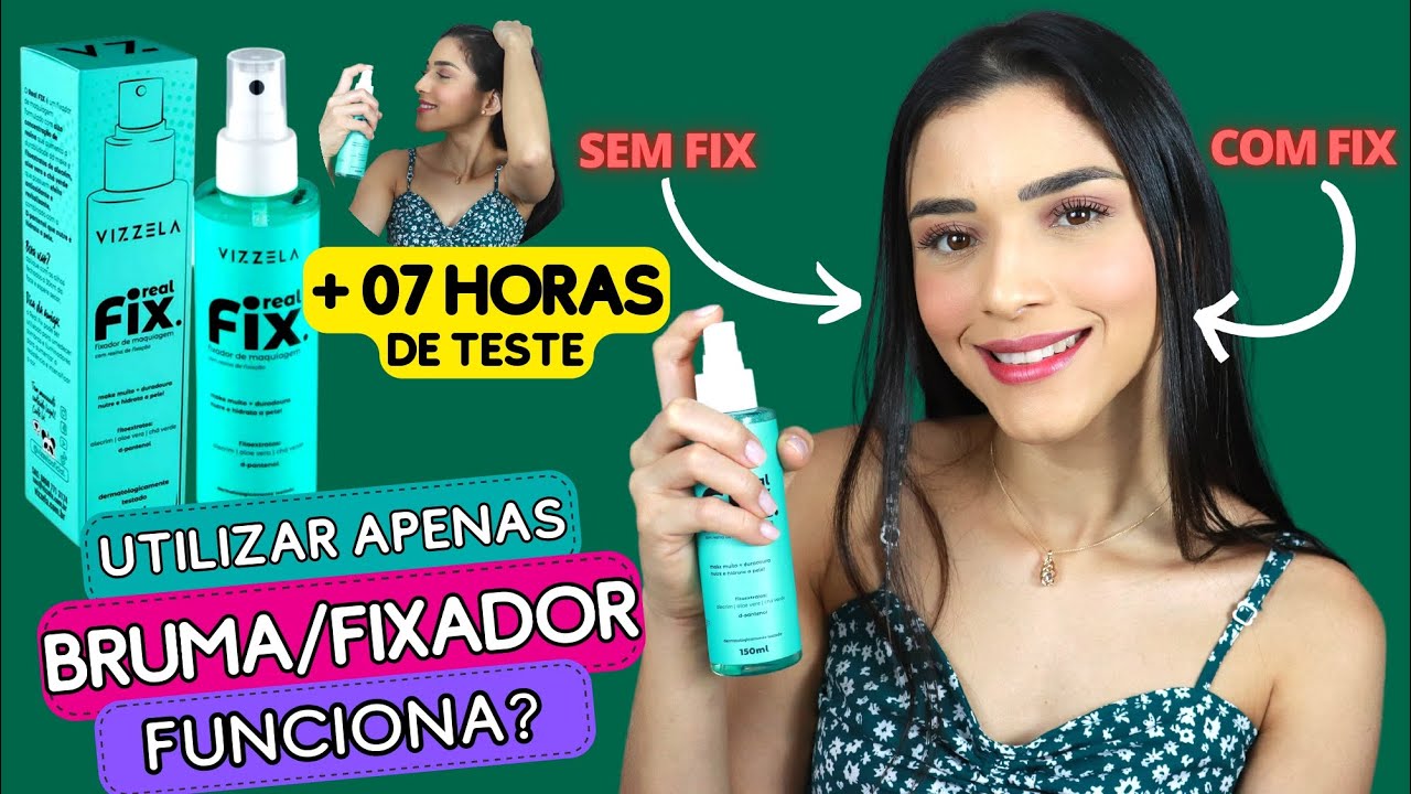 REAL FIX VIZZELA l FIXADOR DE MAQUIAGEM/BRUMA FUNCIONA?