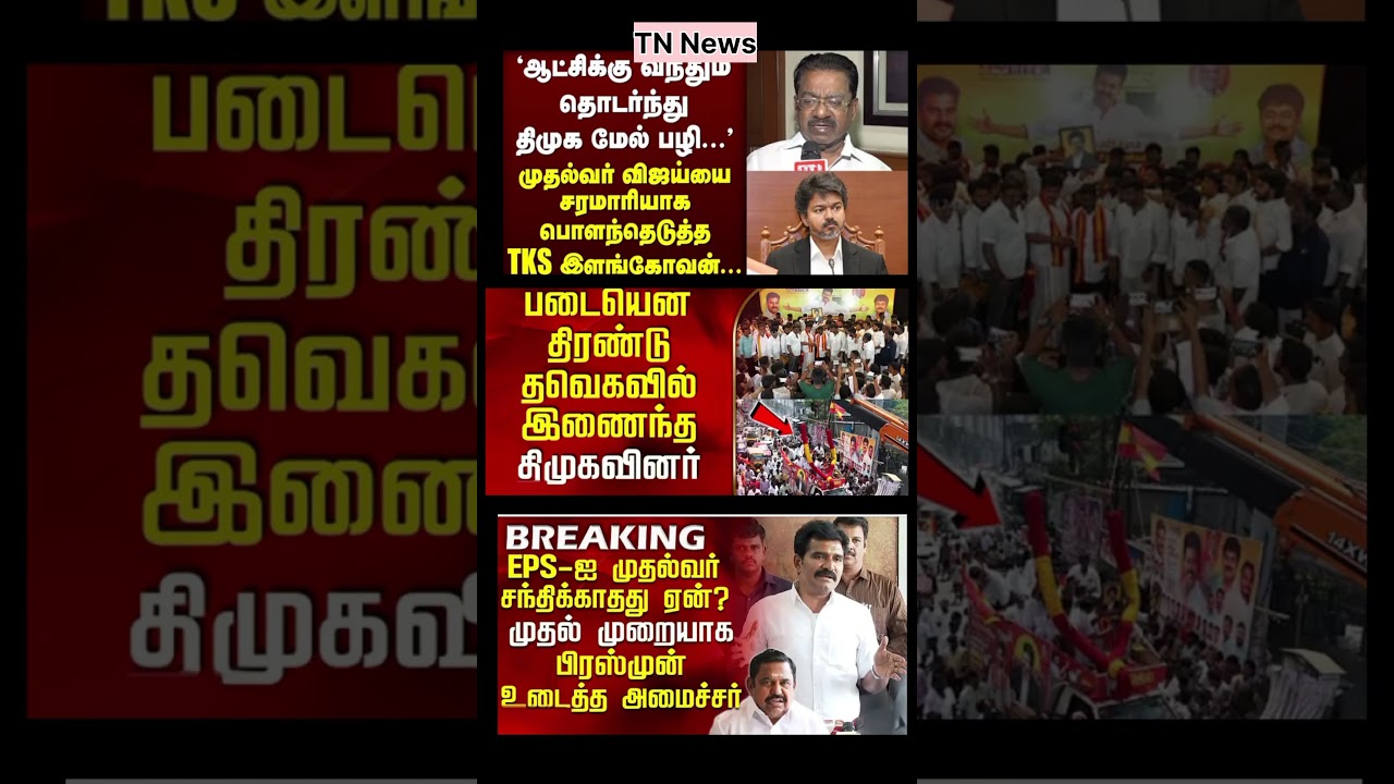 Tn News Update | #dmk #tvk #ntk #admk #bjp #eps #vijay #breakingnews