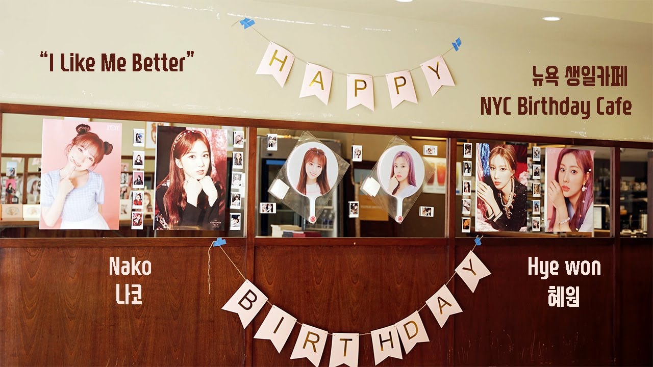 [4K] Yabuki Nako & Kang Hye Won New York Birthday Cafe Vlog - I Like Me Better WIZ*ONE cover