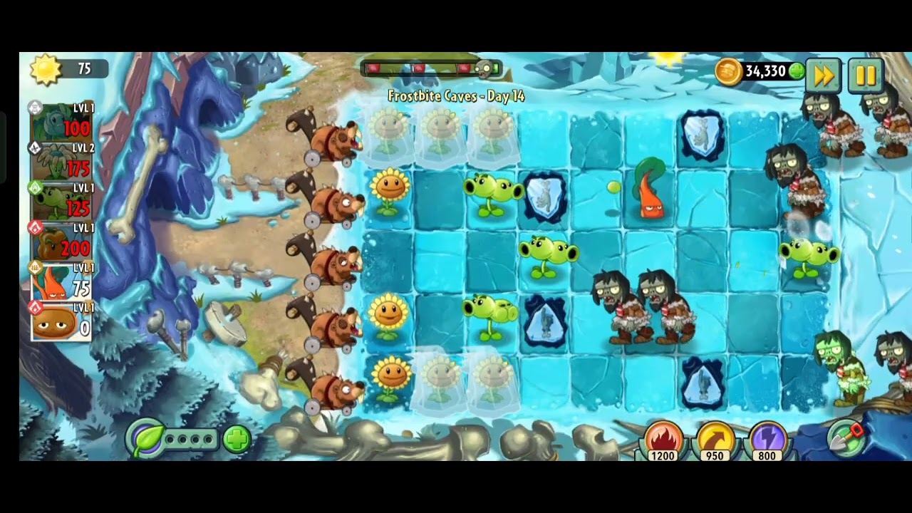 PvZ 2 frostbite caves day 13-14