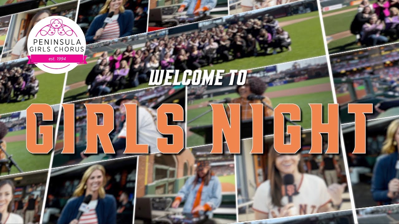 Peninsula Girls Chorus sings the Star-Spangled Banner for SF Giants, Sept. 2022.