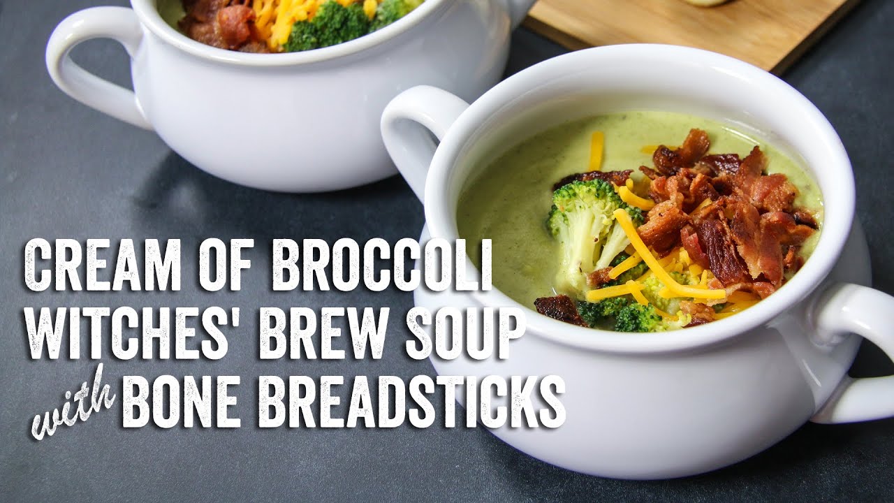 Cream of Broccoli Witches' Brew Soup with Bone Breadsticks: Bits & Pieces - Season 2, Ep. 1