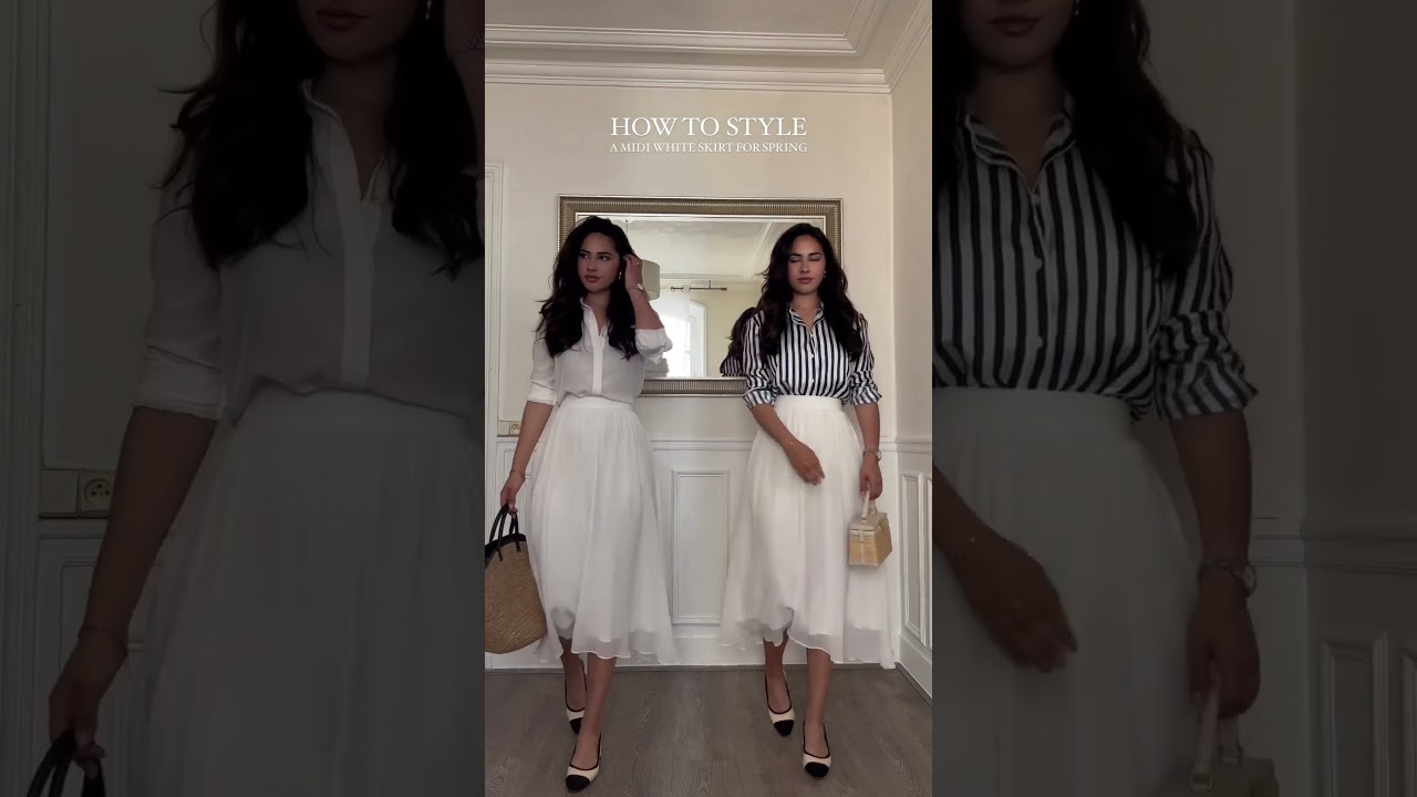 How to style our Double-layer White Silk Skirt