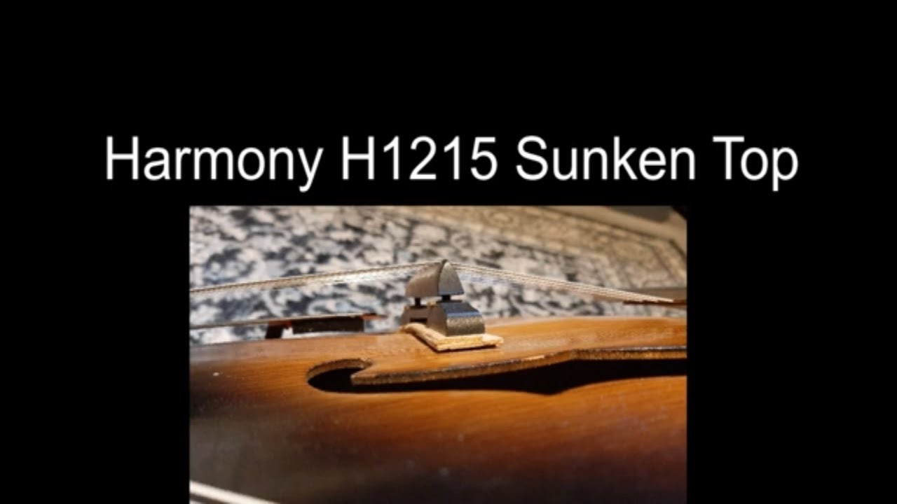 $60 Harmony Archtop Guitar Sunken Top Repair (the easy non luthier way)
