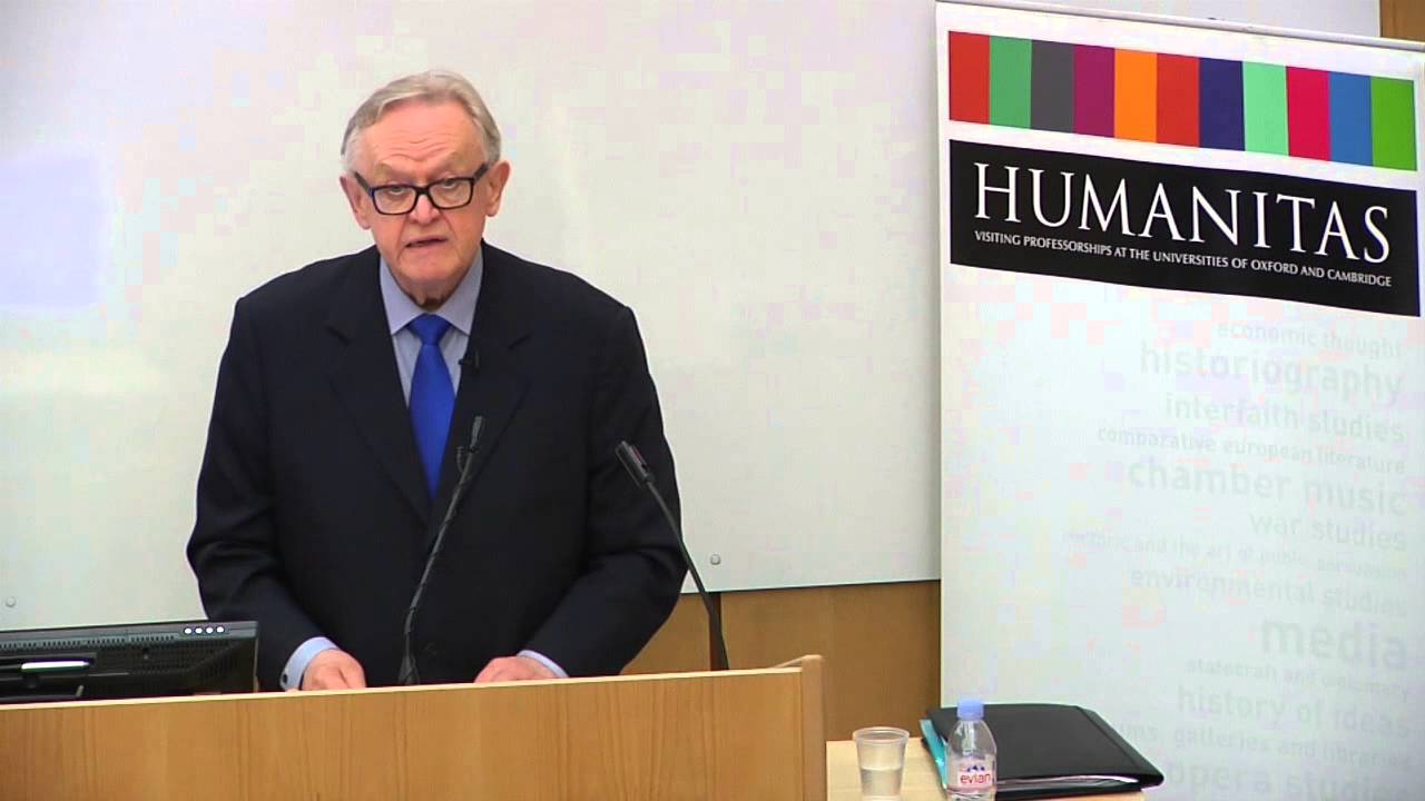 President Martti Ahtisaari - In Order to Succeed in Peace Mediation you have to be an Honest Broker