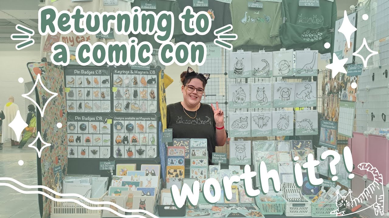 Returning to LCCW a year later with a display twice as big! 🐈 Artist Alley Vlog