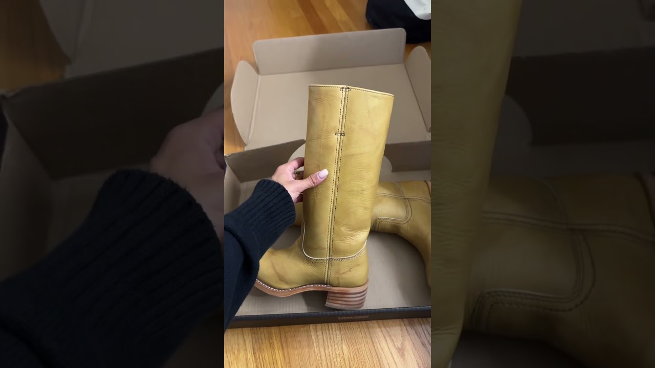 Look what arrived! Finally got the Frye Campus Banana leather boots 